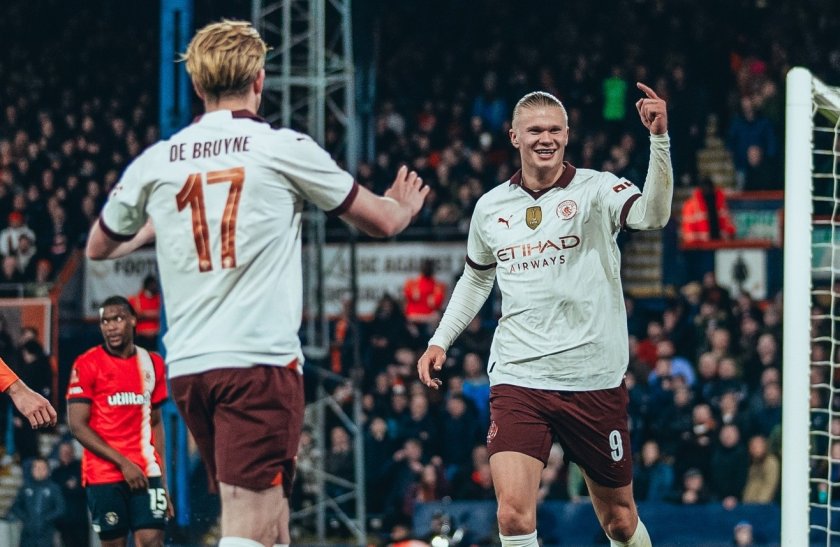 Ерлинг Холанд избухна с пет гола при разгром на Манчестър Сити над Лутън в ФА Къп