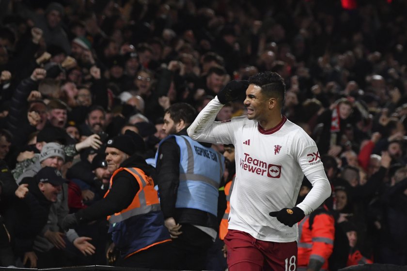 Манчестър Юнайтед се класира на четвъртфиналите в Купата на Англия с гол на Каземиро