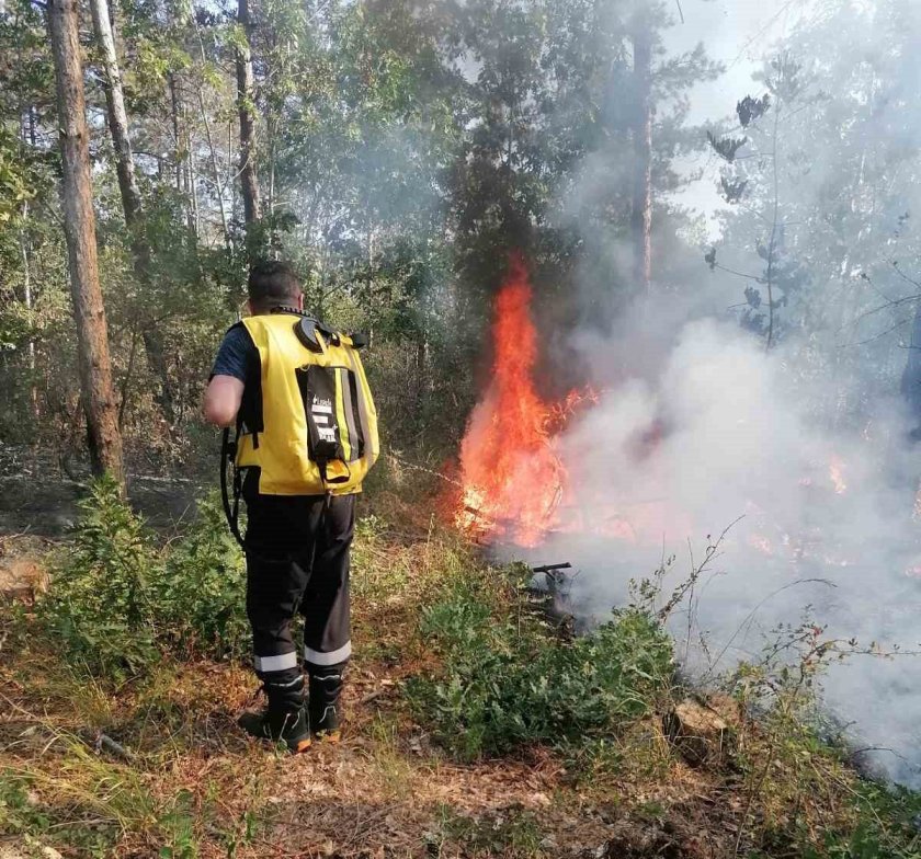 Втори ден се борят с голям пожар до язовир "Порой" край Поморие (СНИМКИ)