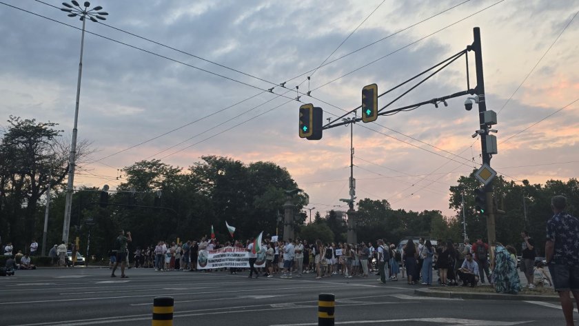 Протестът на медиците блокира "Орлов мост" в София