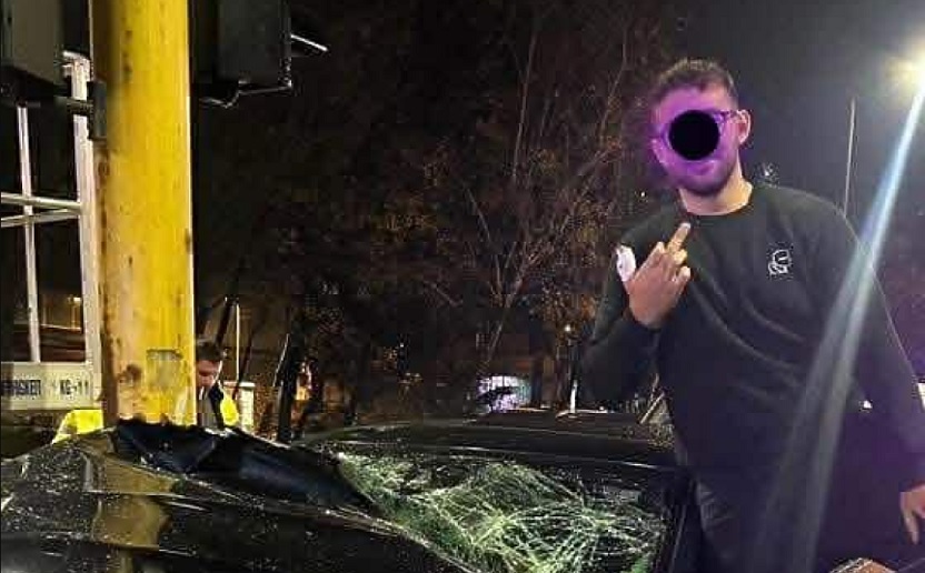 Келешът Нидал Мохамад, син на богат доктор, пили гуми в дивашка гонка